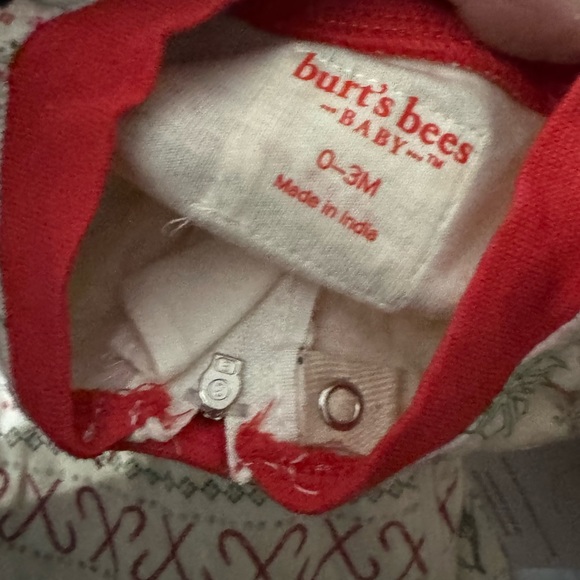 NEW Burt's Bees Pajamas, Zip-Front Non-Slip Unisex Footed Sleeper Organic Cotton - Picture 7 of 7